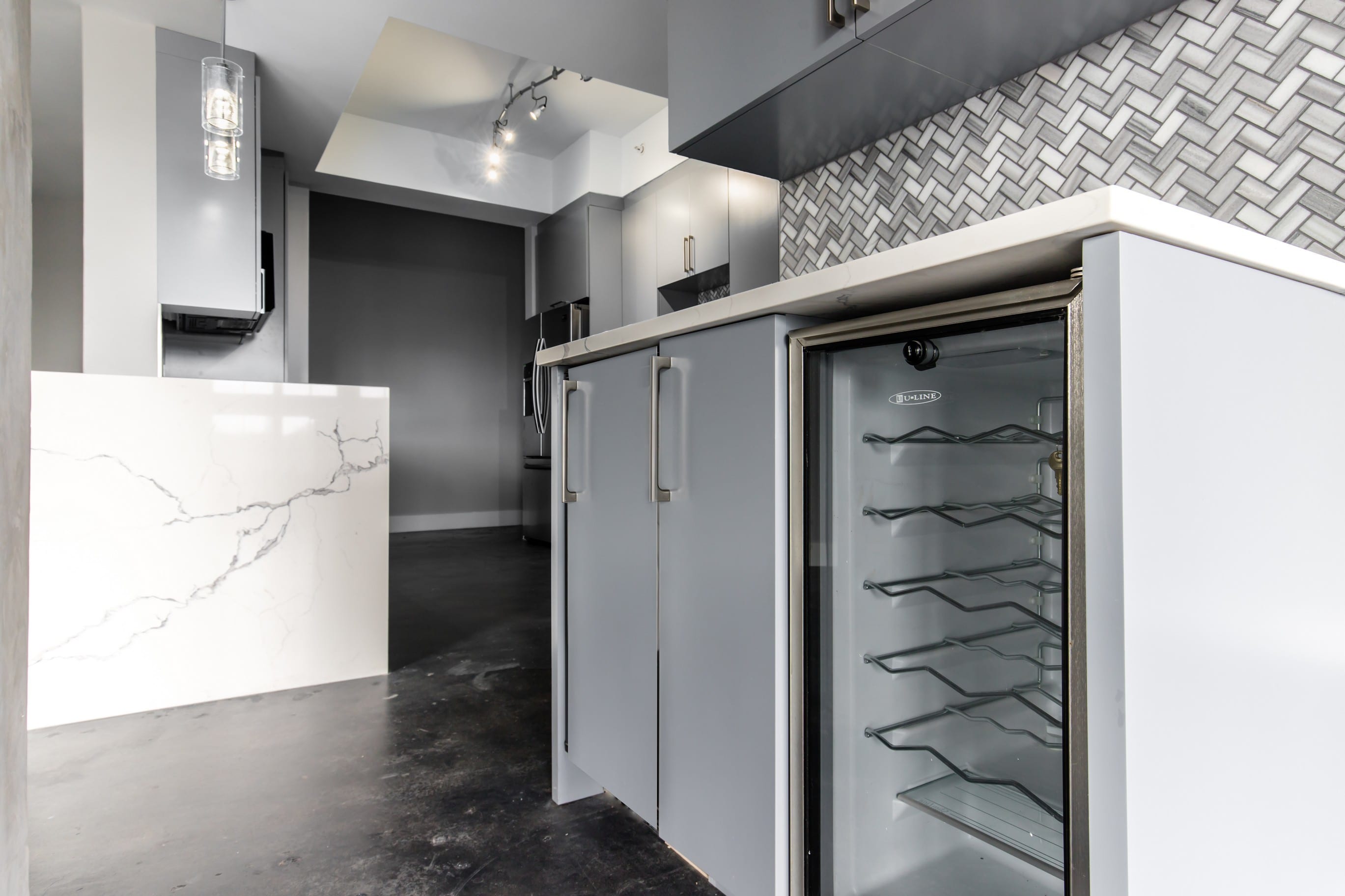 Custom Kitchen Cabinets Built In Wine Cooler Turtle Creek Condo