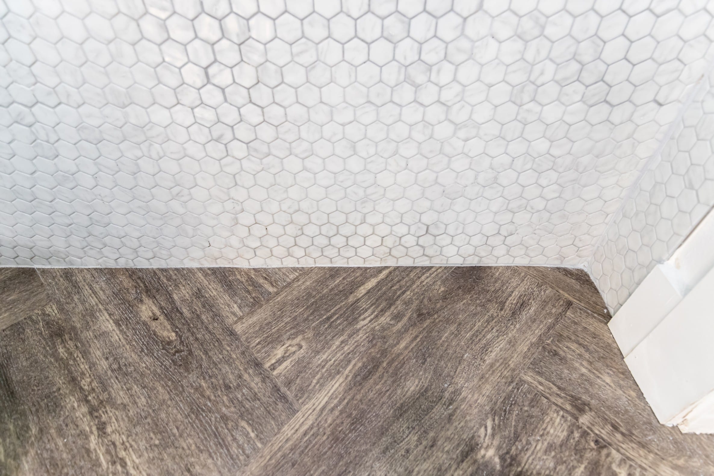 Floornation Luxury Vinyl Flooring Tile Wall Transition After