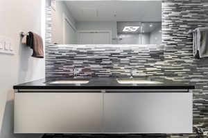 Westside Condo Bathroom Remodel Kohler Cartesian Vanity Dallas 75219