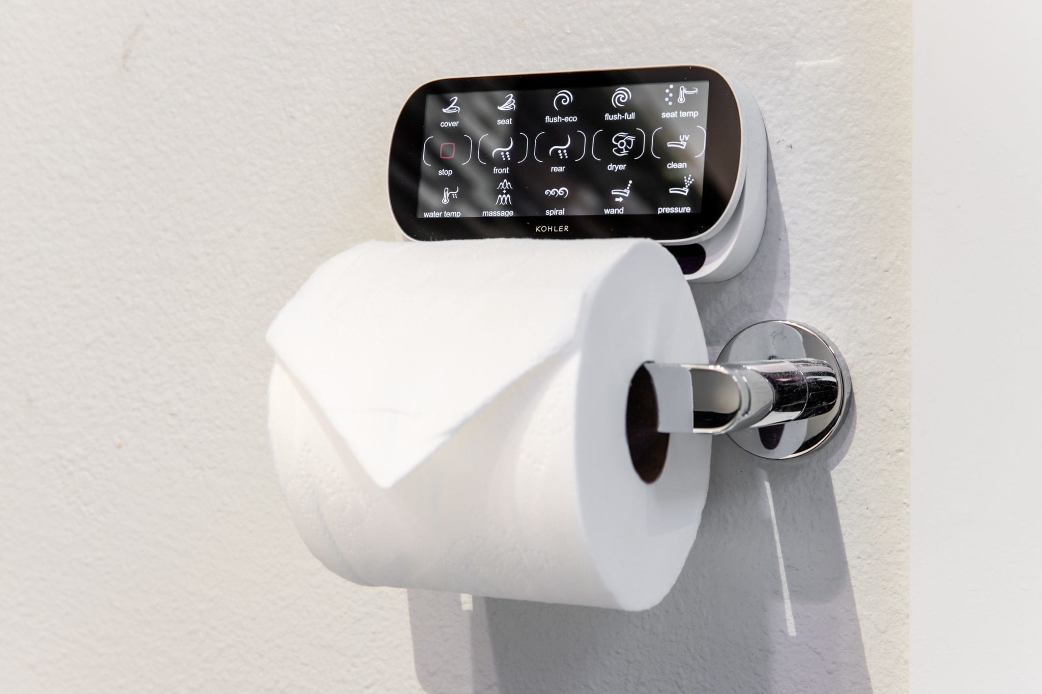 Westside-Condo-Kohler-Veil(R)-Toilet-Composed(R)-Pivot-Tissue-Holder-Bathroom-Remodel-Dallas-75219_1 Westside Bathroom Remodel Kohler VeilR Toilet Remote and ComposedR Pivot Tissue Holder Dallas 75219