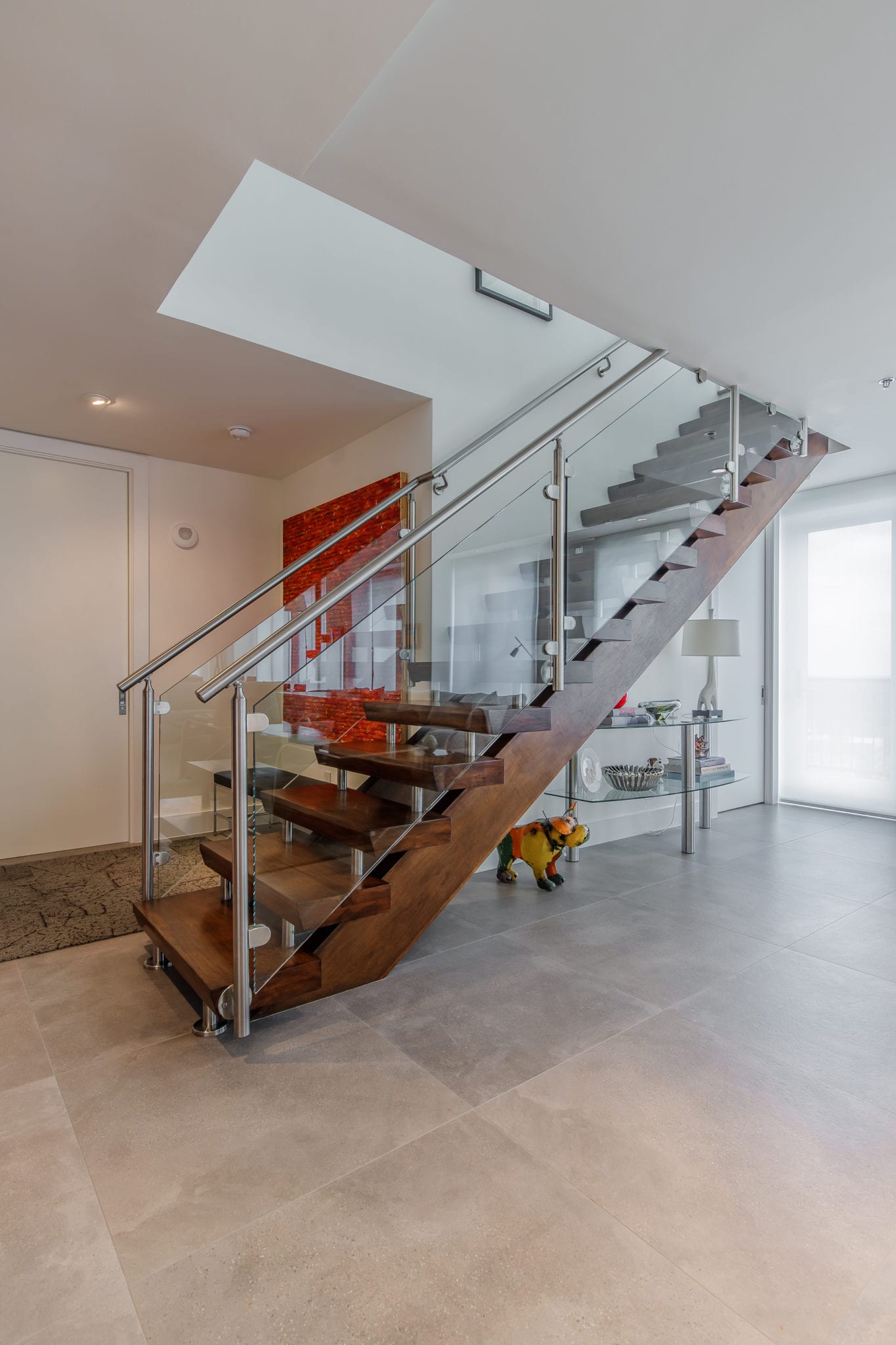 Two Story Penthouse Entrance Stairs