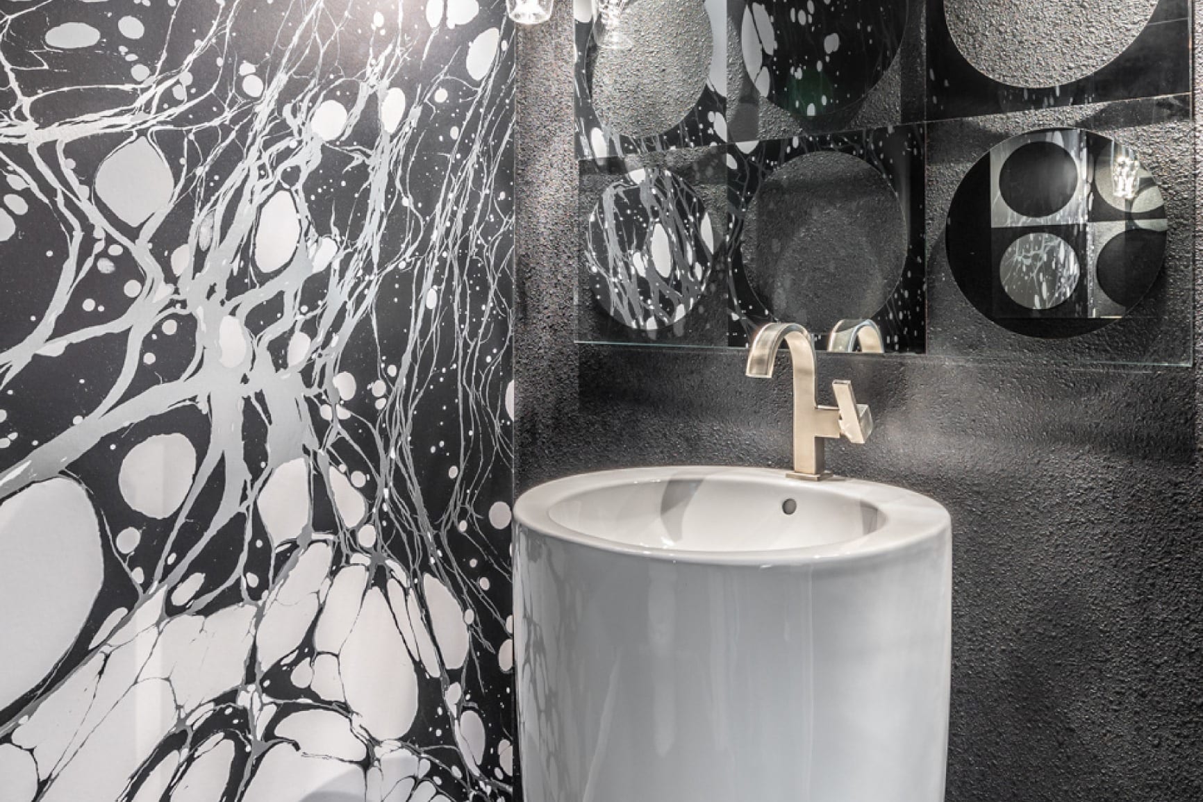 Bold Beautiful Powder Bath Remodeling Idea