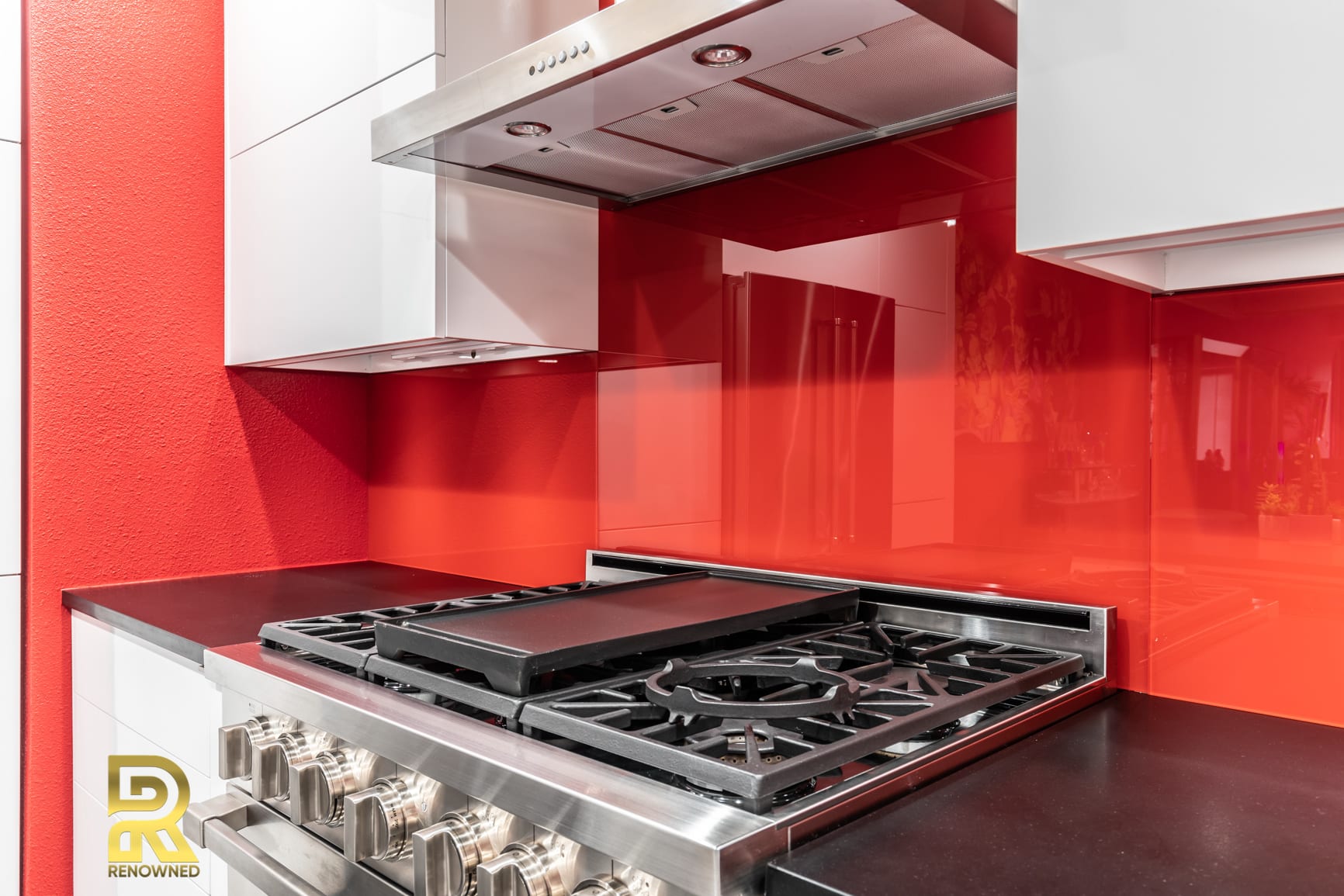 Red Hot Dallas High Rise Condo Kitchen After Remodeling by Renowned Renovation