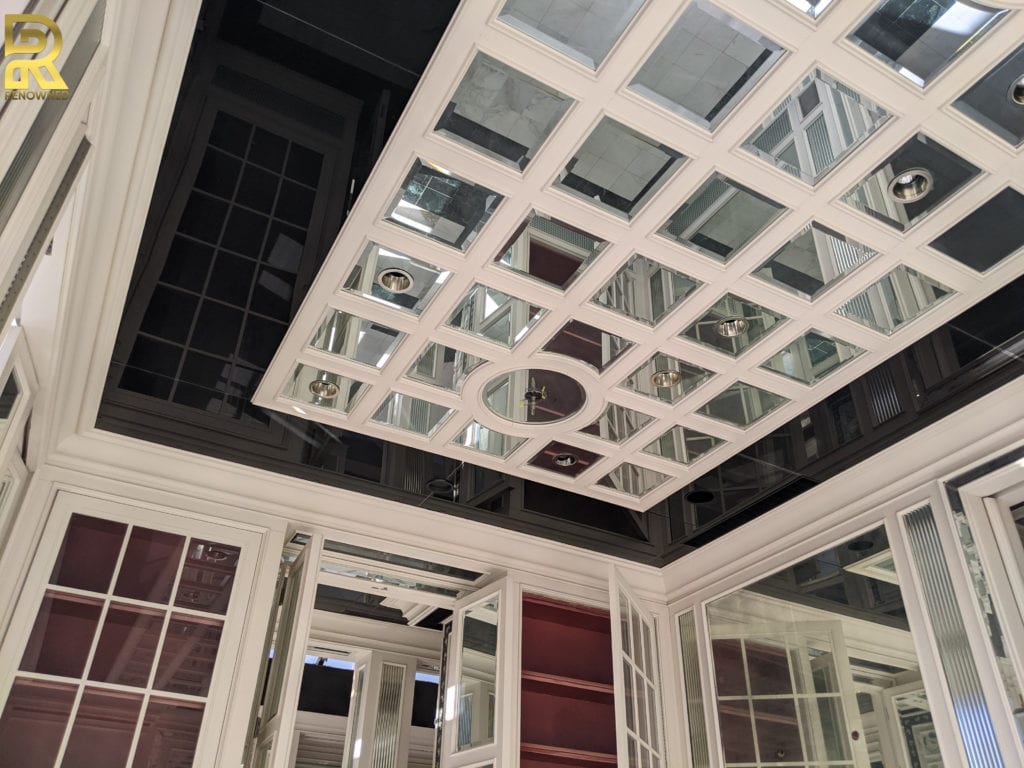 Dining-Room-Ceiling-in-Luxury-Penthouse-Before-Remodeling-Dallas-Texas-