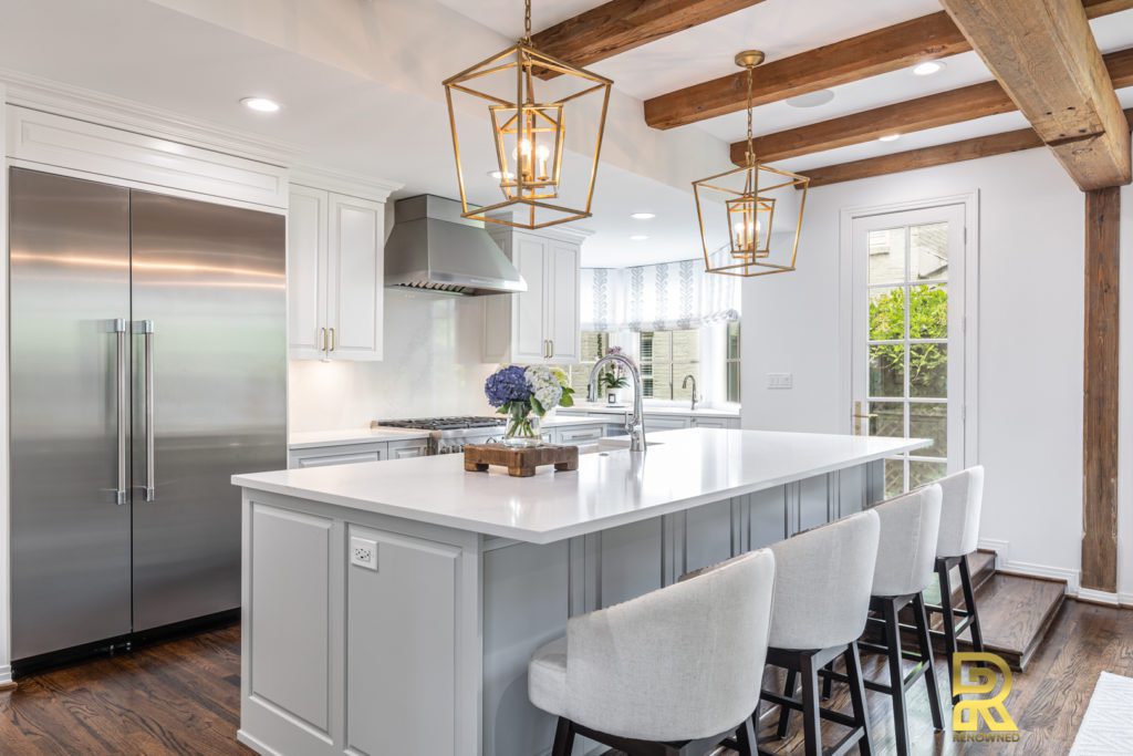 University-Park-StyleCraft-Kitchen-Island-After-Remodeling-Dallas-Texas-1 Luxury Kitchen Remodel Featuring CaesarStone Countertop