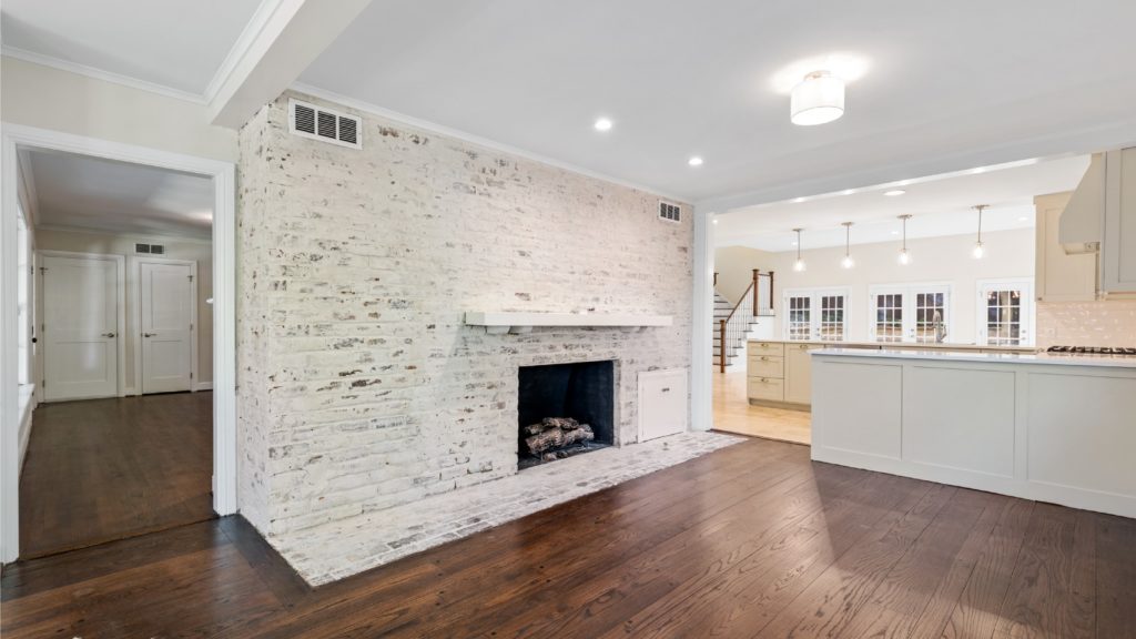 After-New-Home-Addition-Dallas-Kessler-Conservation-District-Kitchen-Fireplace