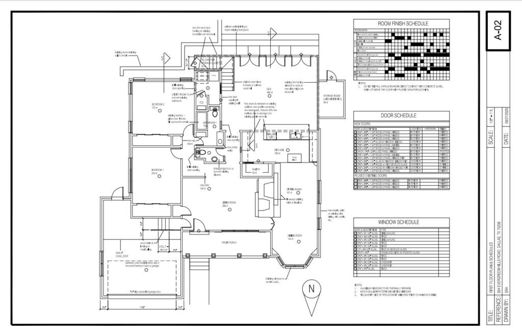 Home Addition and Remodeling Dallas Kessler Conservation District-First-Floor-Plan