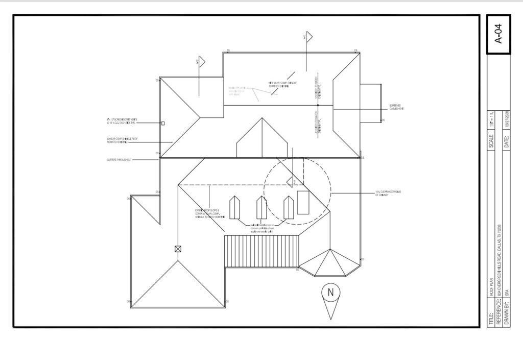 Home Addition and Remodeling Dallas Kessler Conservation District-Roof-Plan