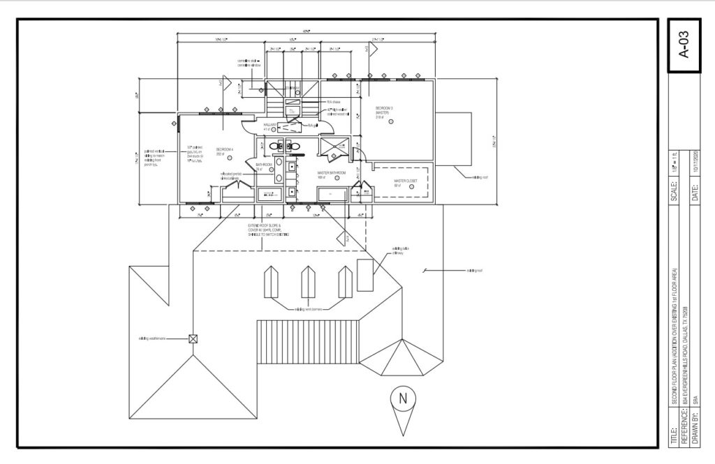 Home Addition and Remodeling Dallas Kessler Conservation District-Second-Floor-Plan