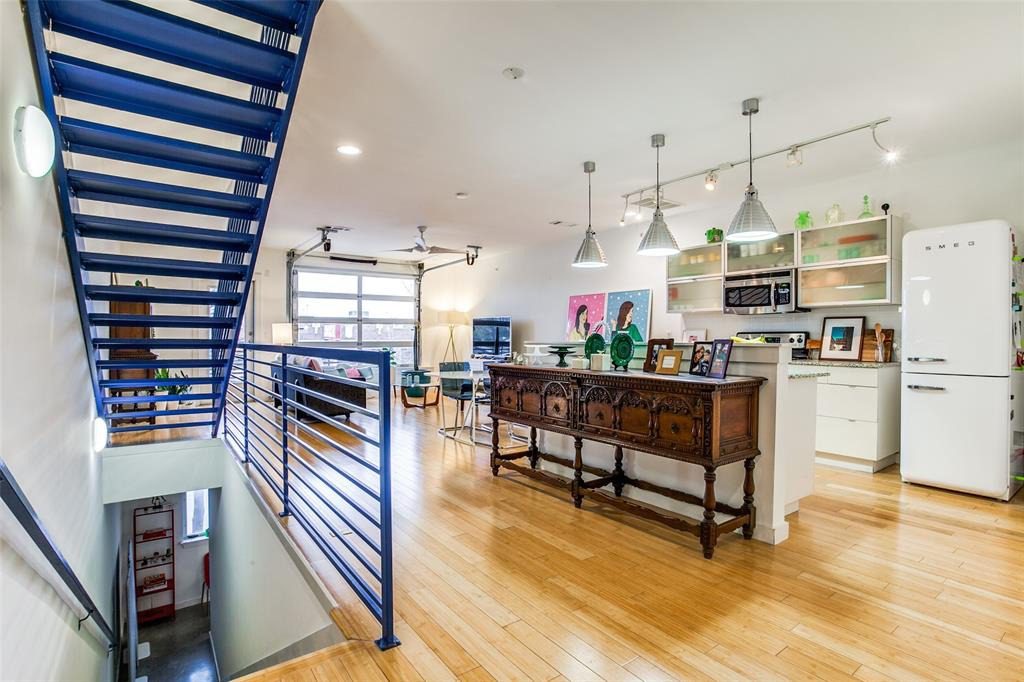 Main Level Stairs Downtown Condo Akard Dallas Before Remodeling by The Renowned Group