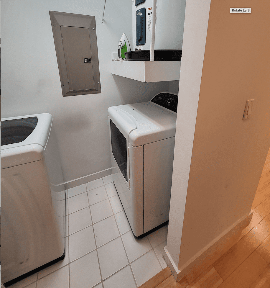 small laundry room before renovation dallas condo limited storage